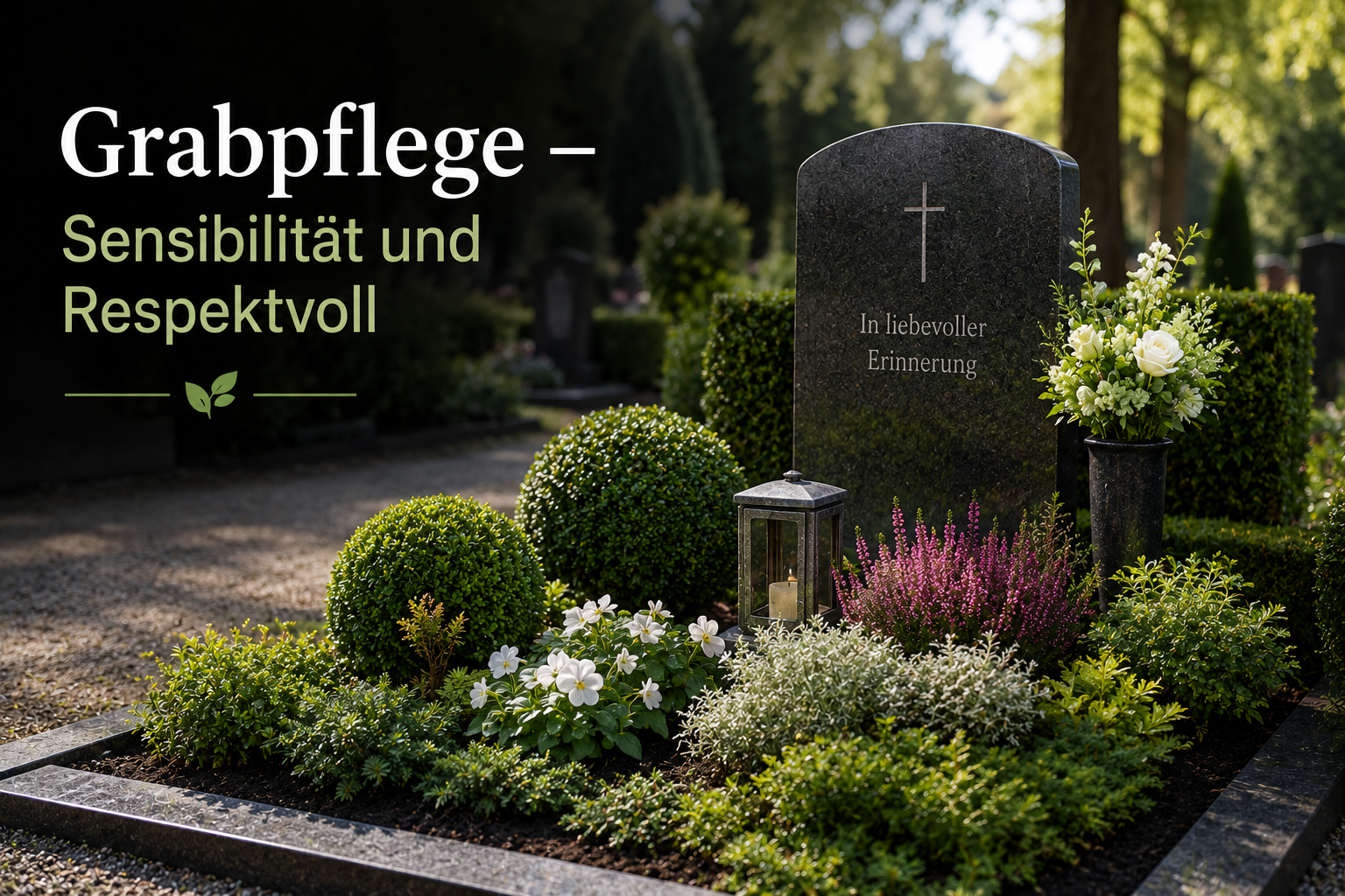 Grabpflege – Sensibilität und Respektvoll