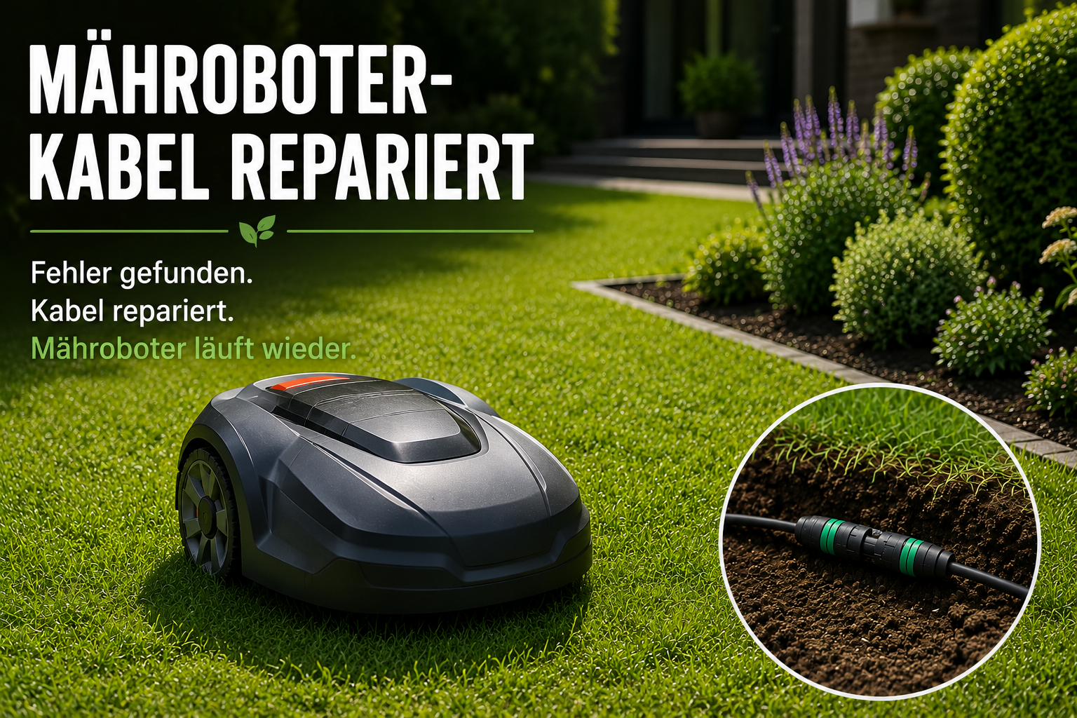 Kabelbruch beim Mähroboter