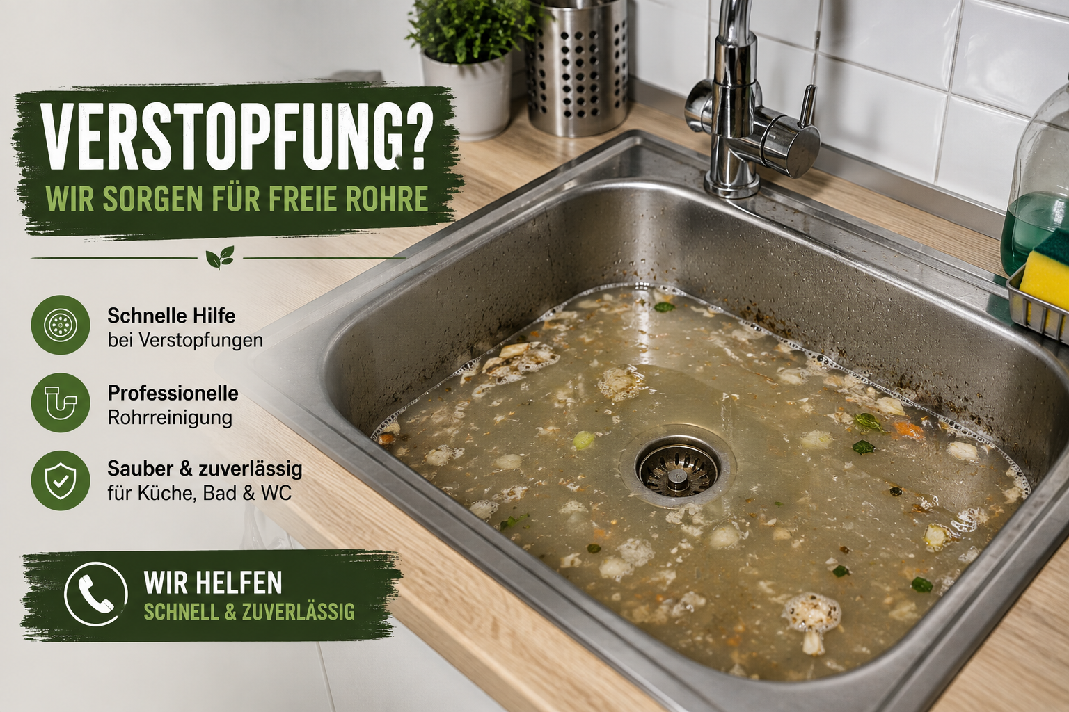 Verstopfung an der Küchenspüle