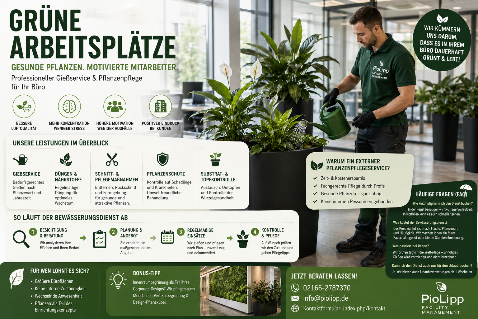 Grünanlagenpflege für Büros
