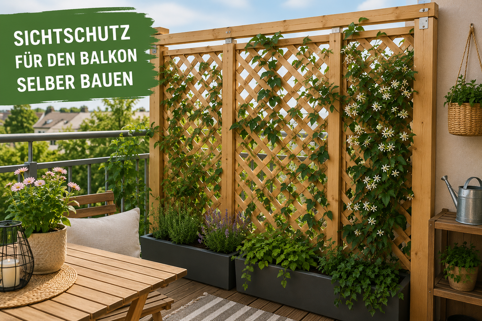 Sichtschutz für den Balkon selber bauen – DIY-Anleitung