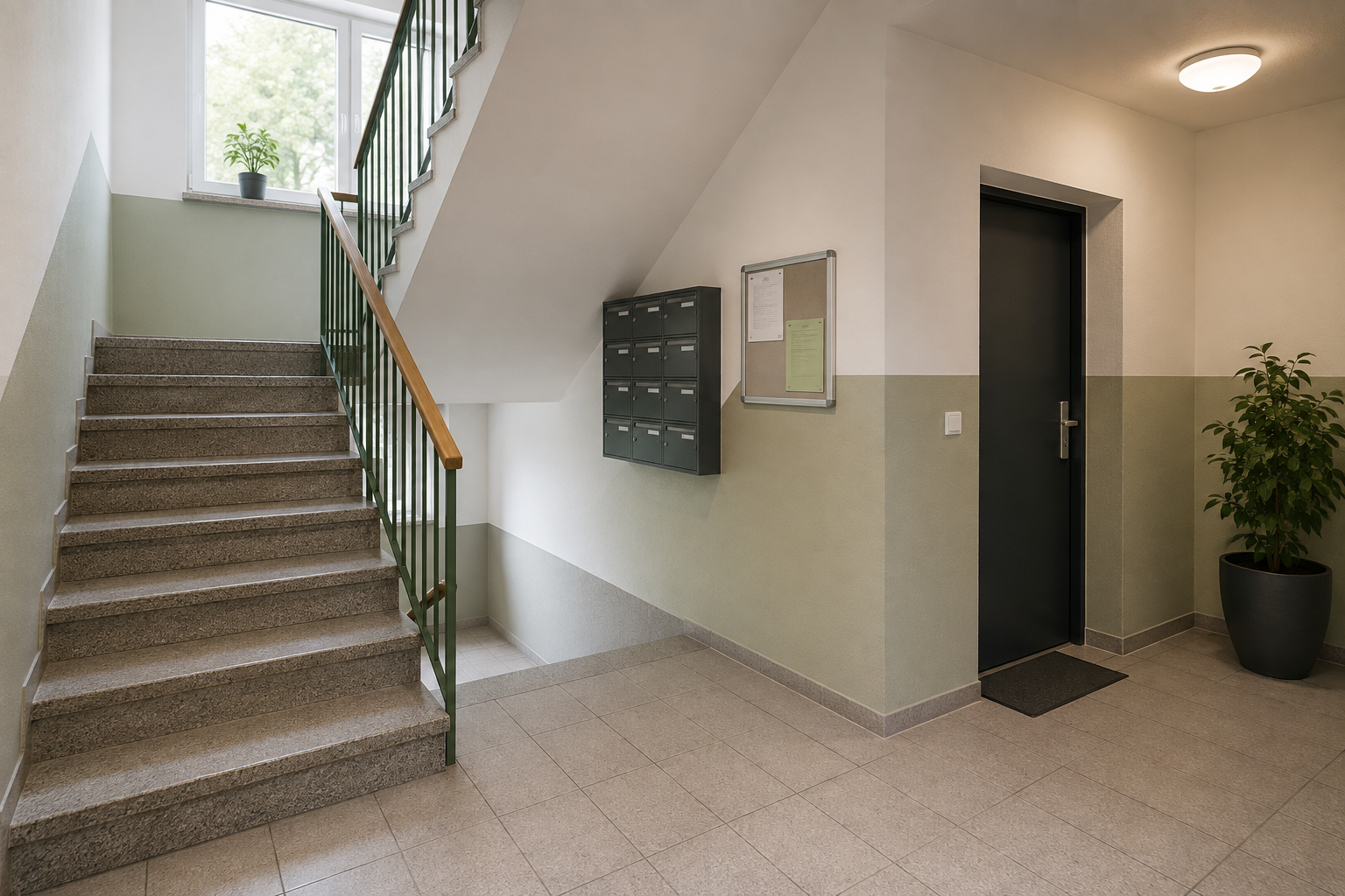 Gepflegte Gemeinschaftsbereiche durch PioLipp Hausmeisterservice in Mönchengladbach