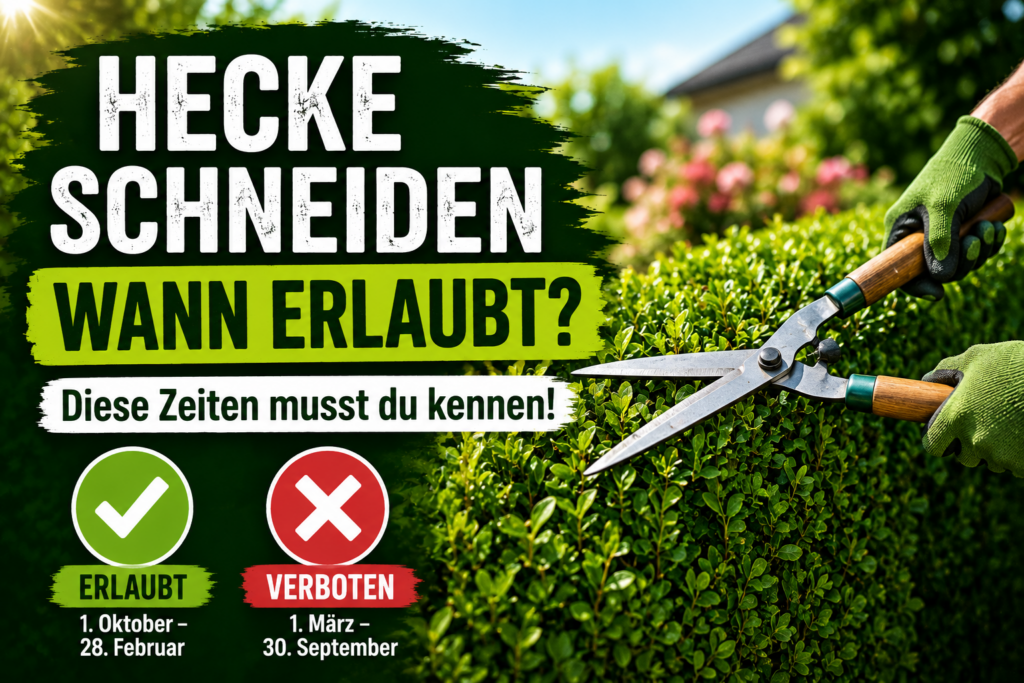 Hecke schneiden Erlaubte Zeiten im Überblick