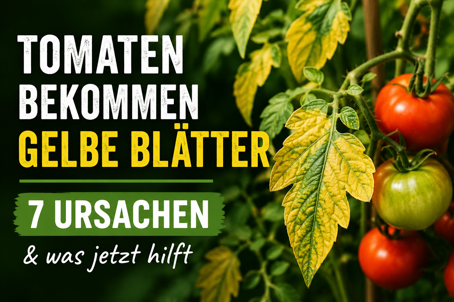 Tomaten bekommen gelbe Blätter: 7 Ursachen & was jetzt hilft