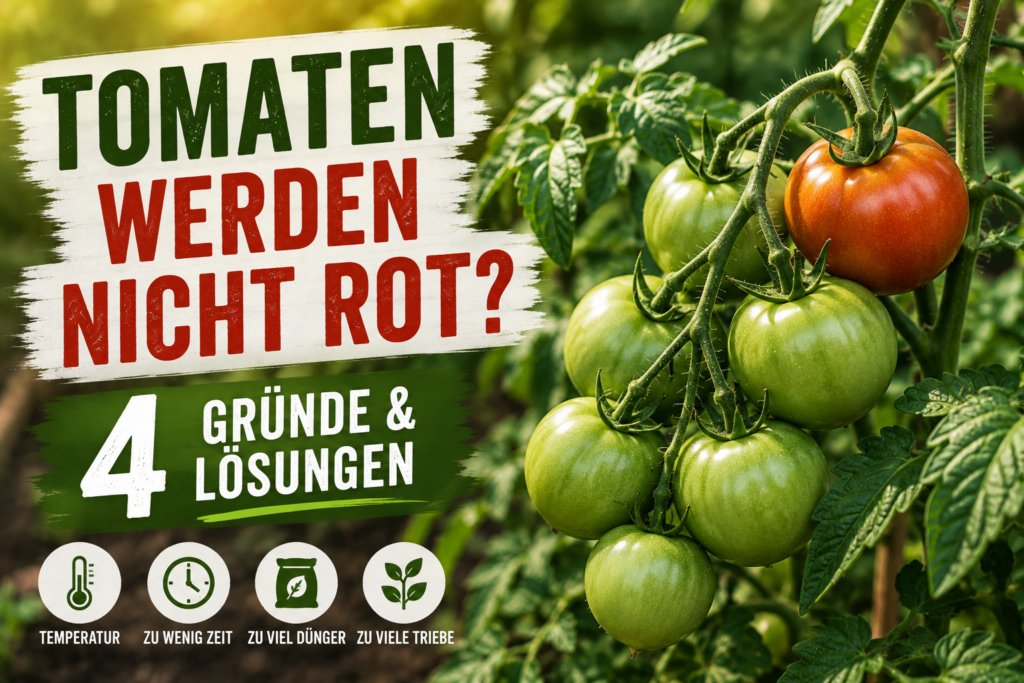 Tomaten werden nicht rot? 4 Gründe & Lösungen