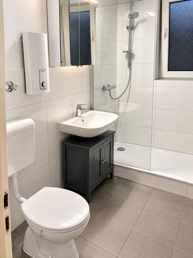 Stand-WC ausgetauscht