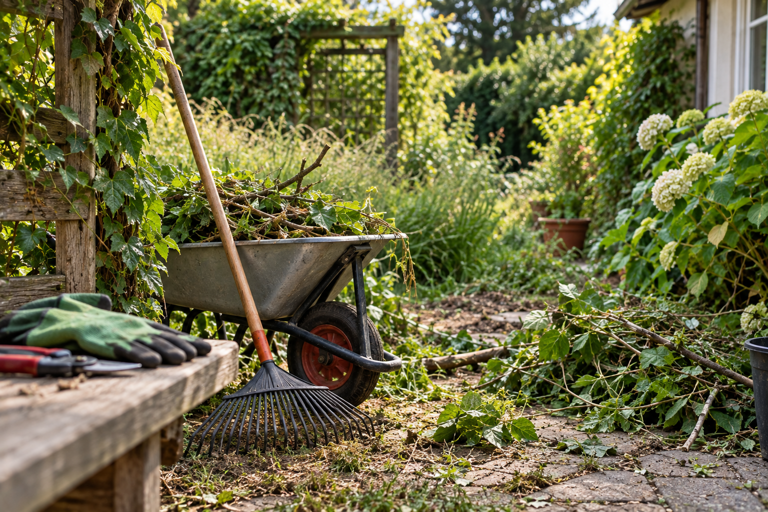 Verwilderten Garten wieder herrichten