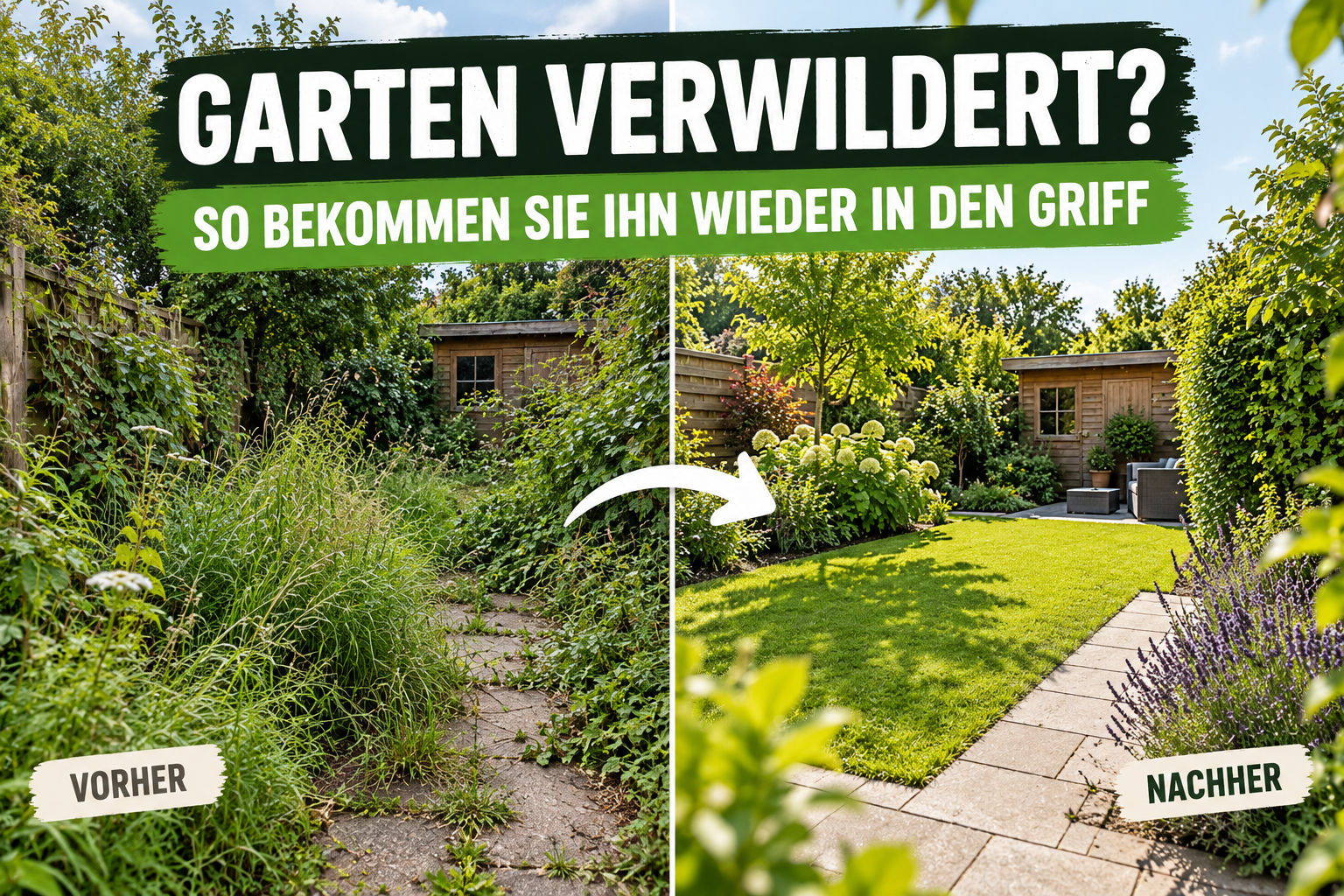 Garten verwildert: So bekommen Sie ihn wieder in den Griff